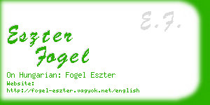 eszter fogel business card